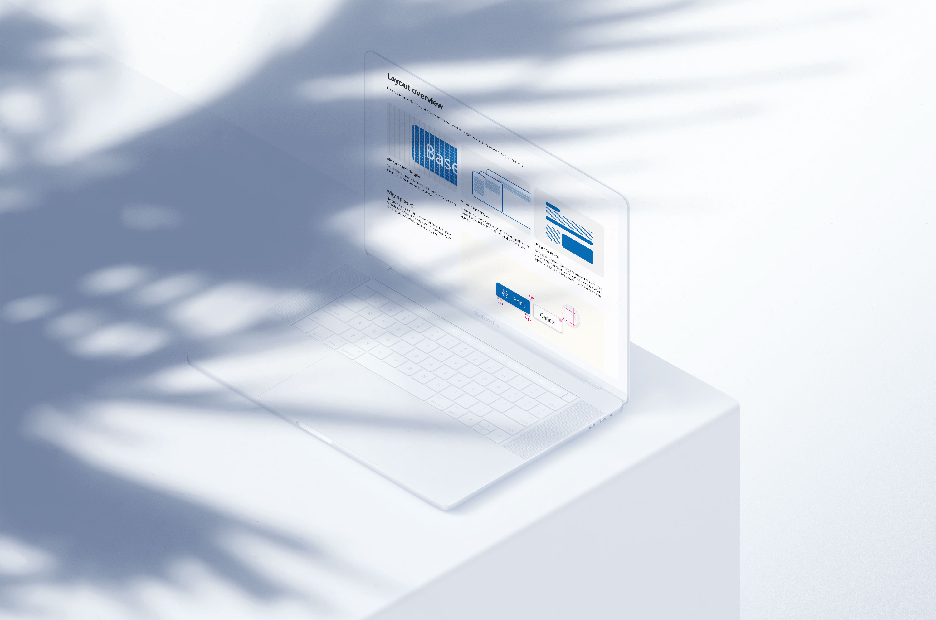 Final product surfaces from the design system.